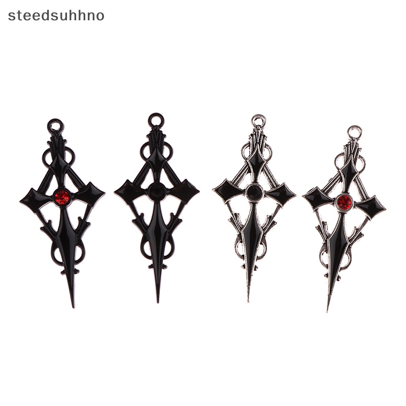 Steedsu Set 4 Mặt Dây Chuyền Hợp Kim Hình Thánh Giá Phù Thủy gothic diy hhno