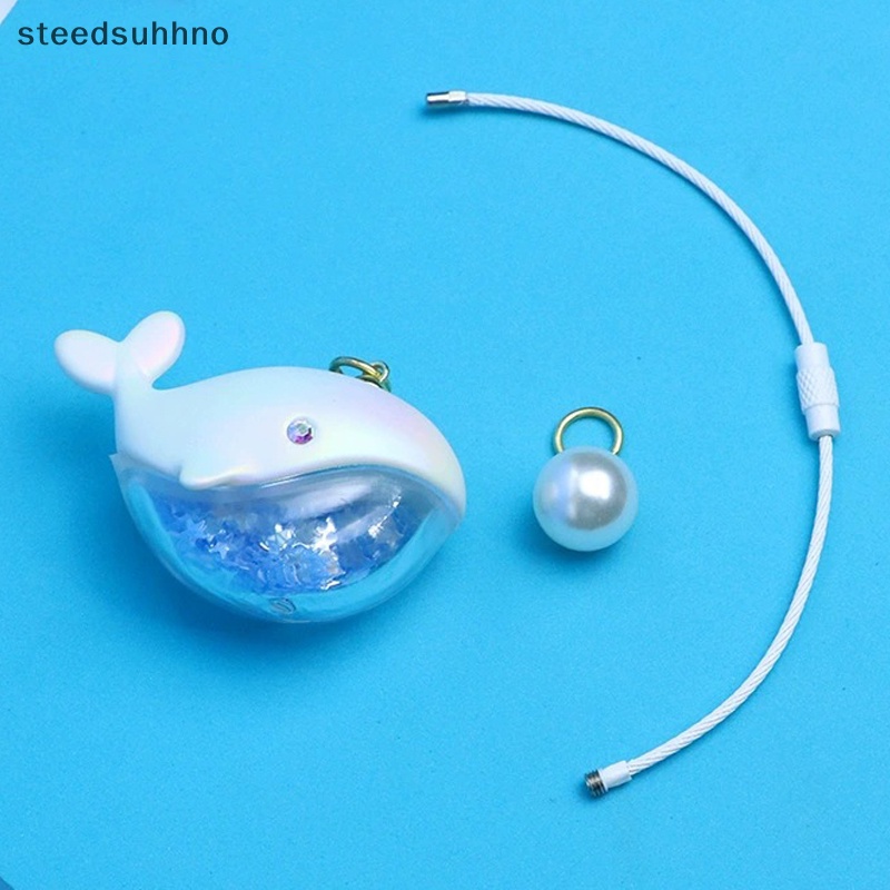 Steedsu Móc Khóa Hình Cá Voi Xanh Nhỏ Bằng Nhựa resin Nhiều Màu Sắc Dễ Thương Trang Trí Túi Xách / Điện Thoại Di Động hhno