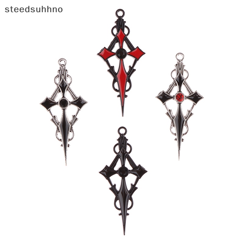 Steedsu Set 4 Mặt Dây Chuyền Hợp Kim Hình Thánh Giá Phù Thủy gothic diy hhno