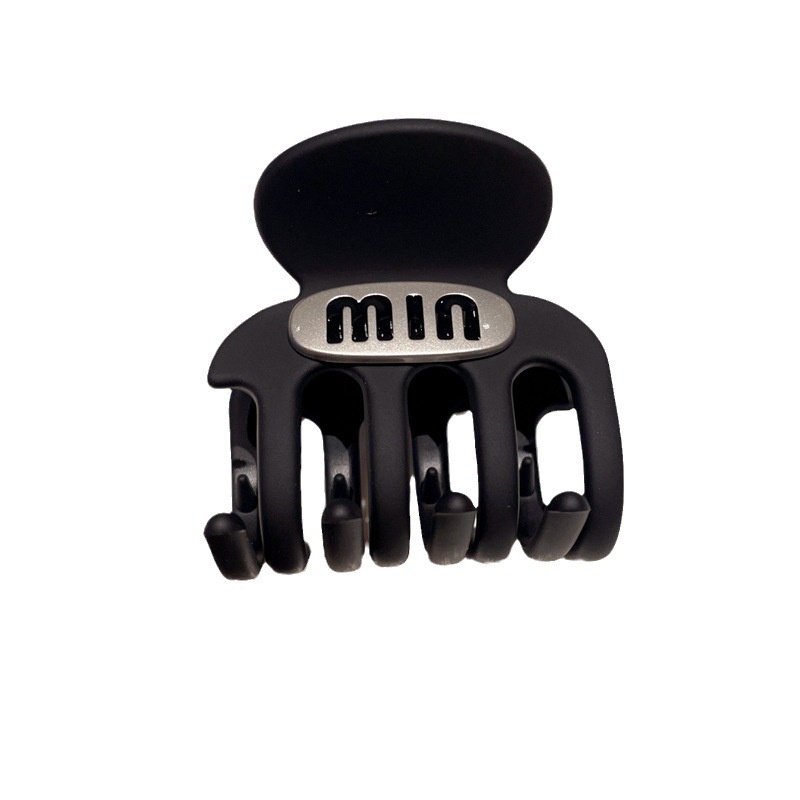 Kẹp Tóc Đuôi Ngựa Hình Vuông Màu Đen / Bạc Cao Cấp Thời Trang 2023