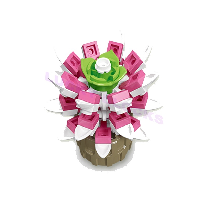 Lego Bộ Đồ Chơi Lắp Ráp Chậu Hoa diy Dành Cho Bé Gái