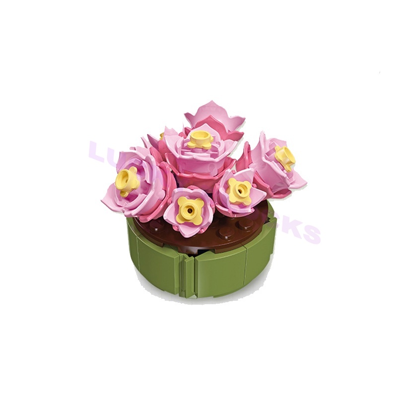 Lego Bộ Đồ Chơi Lắp Ráp Chậu Hoa diy Dành Cho Bé Gái