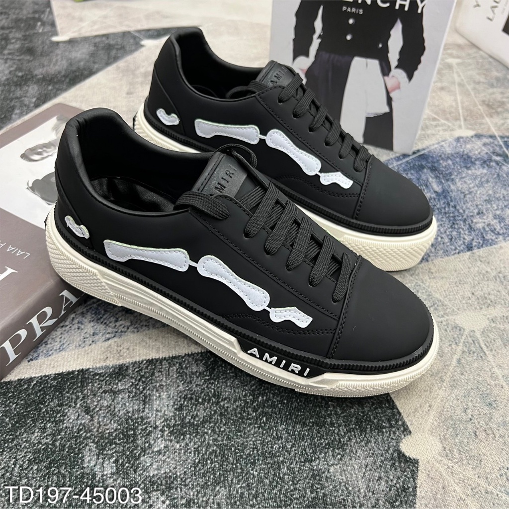 Giày nam buộc giây thêu xương siêu hot - Giày sneaker Amiri cao cấp hàng fullbox