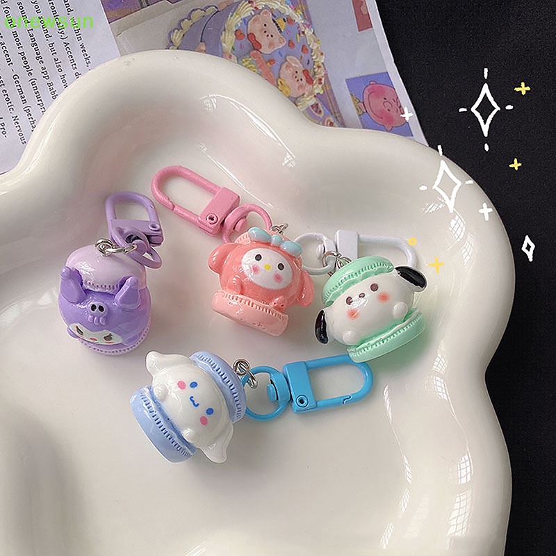 SANRIO Móc Chìa Khóa Hình Bánh macaron Dễ Thương Phong Cách Nhật Bản Mới