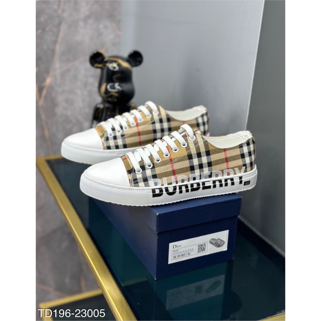 Giày sneakers BBR hoạ tiết basic siêu sang - Giày nam BBR kẻ vàng cao cấp