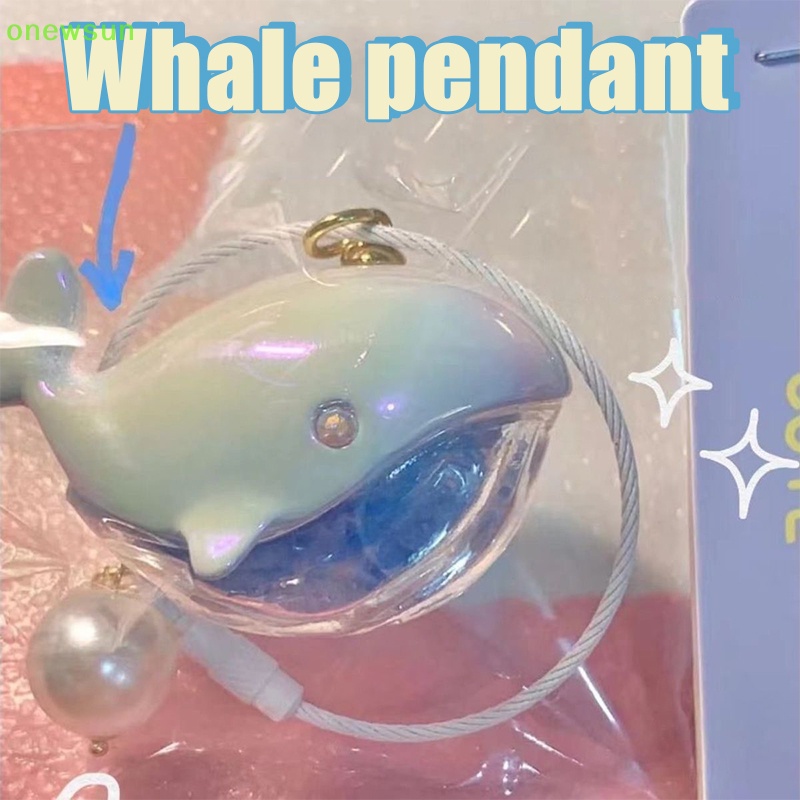 Onewsun Móc Khóa Hình Cá Voi Xanh Bằng Nhựa resin Nhỏ Xinh Trang Trí Túi Xách / Điện Thoại Di Động Dễ Thương Mới