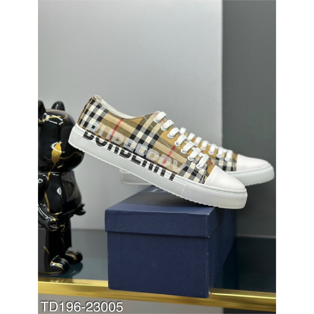 Giày sneakers BBR hoạ tiết basic siêu sang - Giày nam BBR kẻ vàng cao cấp