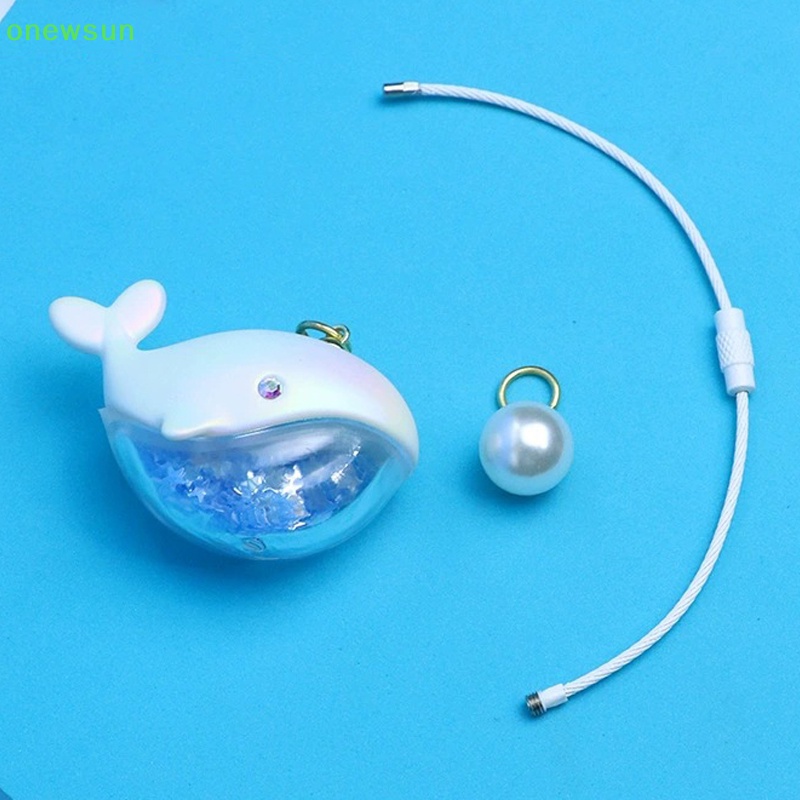 Onewsun Móc Khóa Hình Cá Voi Xanh Bằng Nhựa resin Nhỏ Xinh Trang Trí Túi Xách / Điện Thoại Di Động Dễ Thương Mới
