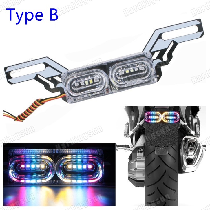 1 Đèn led Phanh 6 Bóng 12v rgb Nhiều Màu Sắc Cảnh Báo Dừng Gắn Đuôi Xe Mô Tô / Xe Cảnh Sát