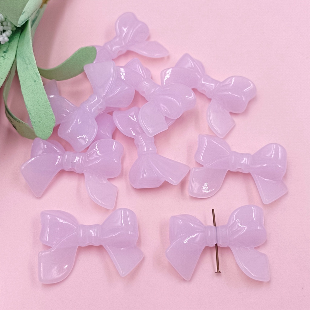 Set 10 Hạt Xâu Chuỗi Hình Nơ 33 * 24mm Làm Trang Sức Thủ Công