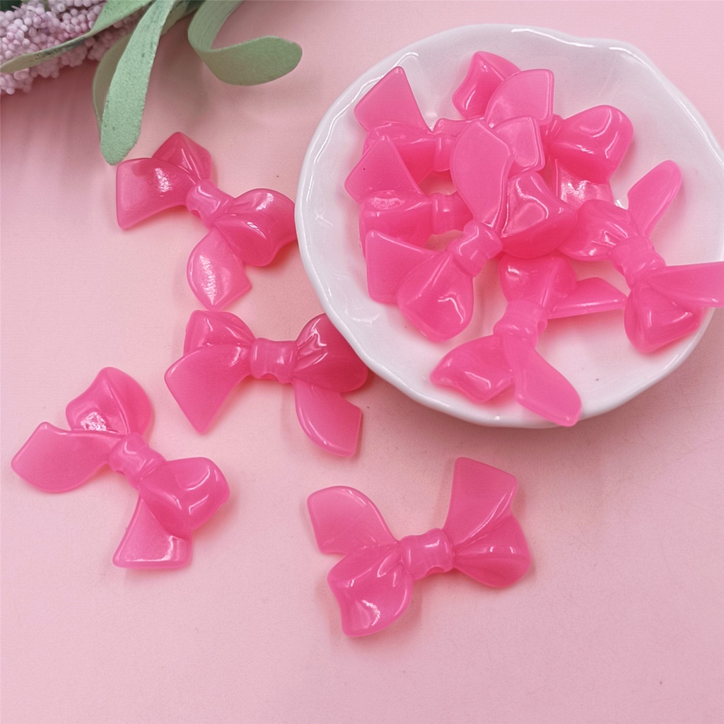 Set 10 Hạt Xâu Chuỗi Hình Nơ 33 * 24mm Làm Trang Sức Thủ Công