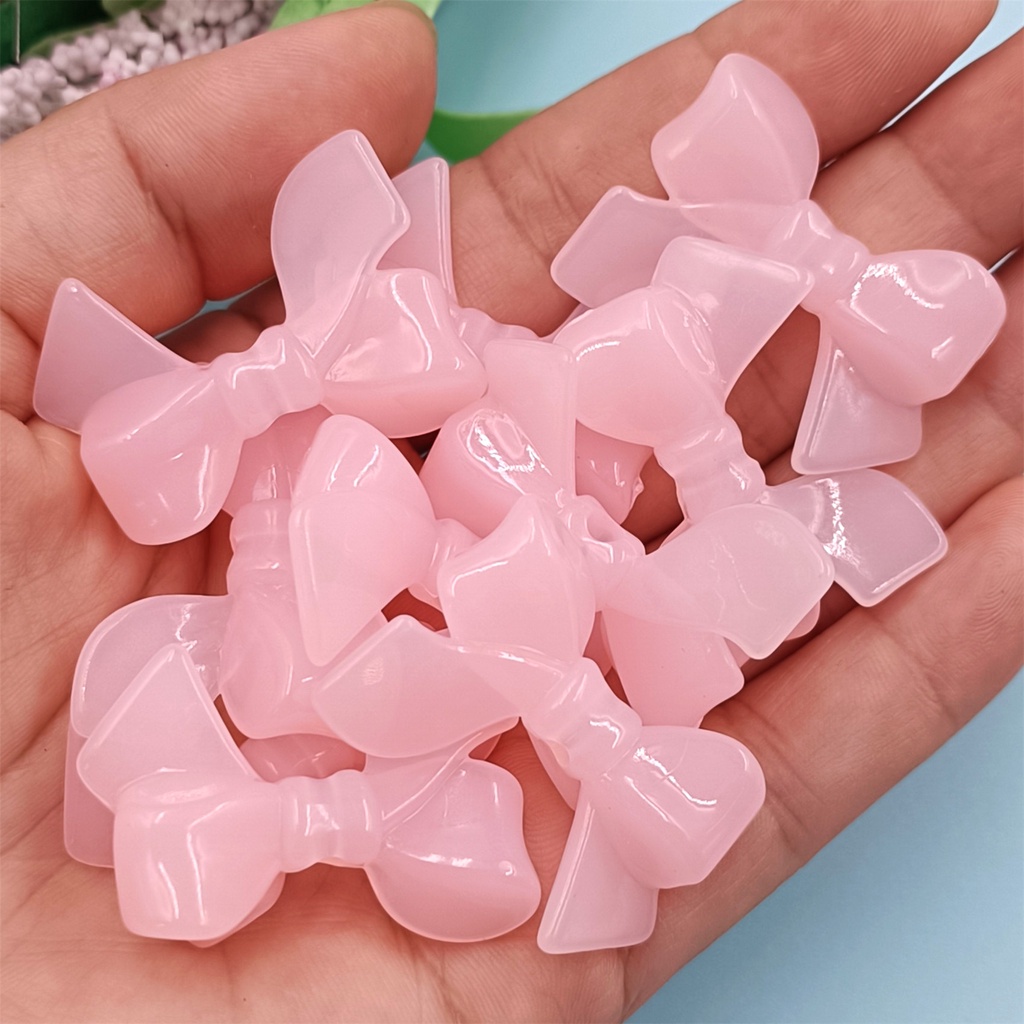 Set 10 Hạt Xâu Chuỗi Hình Nơ 33 * 24mm Làm Trang Sức Thủ Công