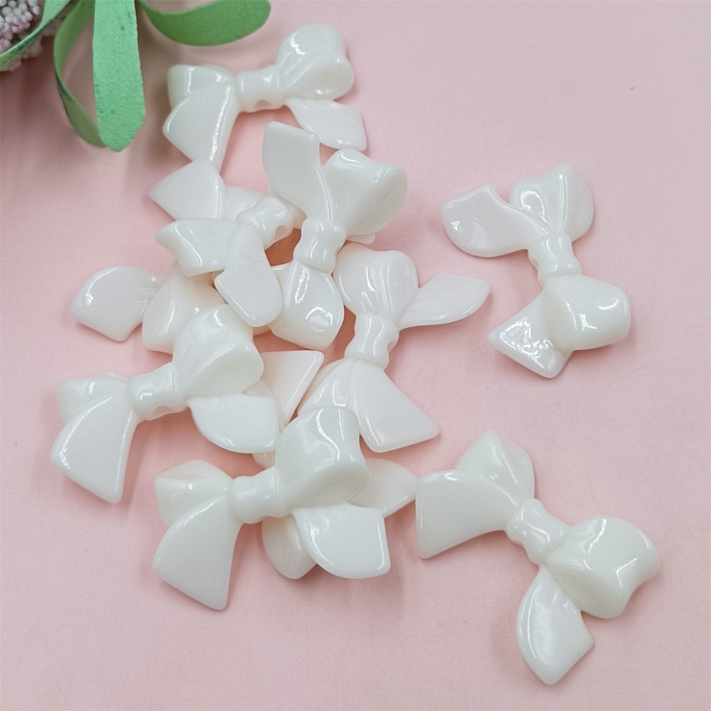 Set 10 Hạt Xâu Chuỗi Hình Nơ 33 * 24mm Làm Trang Sức Thủ Công