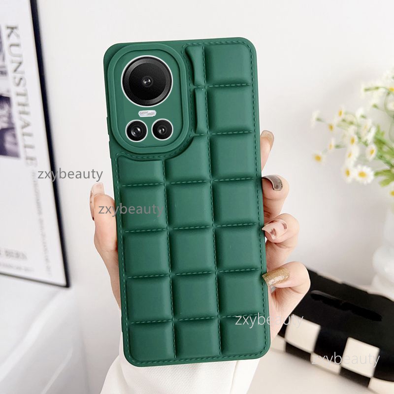 Thời Trang Ốp Điện Thoại Silicon Mềm Hình Vuông Cho oppo reno 10 pro plus 5g 2023 reno10 10pro reno10pro 10pro + 10proplus