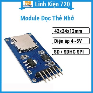 Module đọc thẻ nhớ Micro SD/Micro SDHC giao diện truyền thông SPI chuẩn