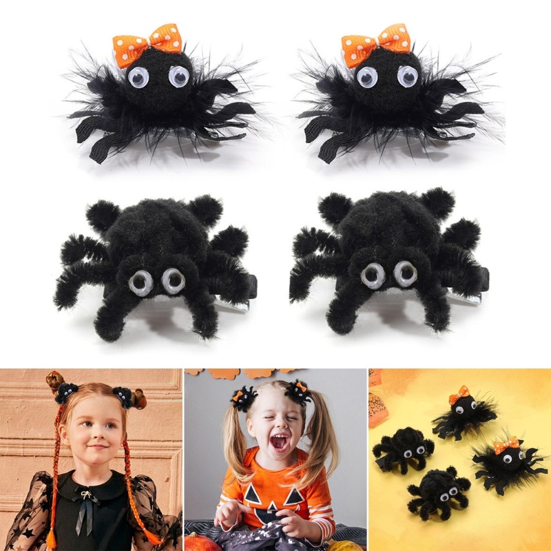 Kẹp Tóc Hình Mạng Nhện Phong Cách halloween Cho Bé Gái