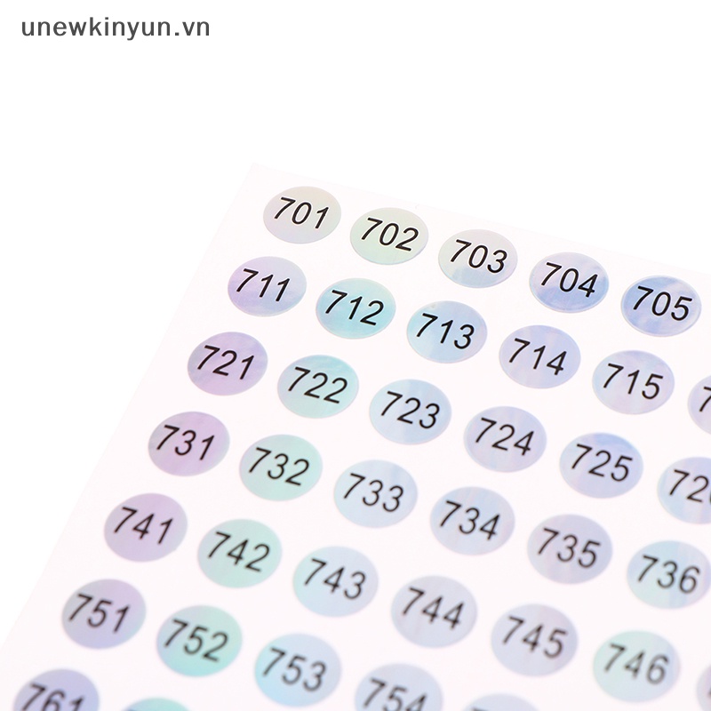 Uu Nhãn Dán Số 1-1000 Hình Tròn Chống Thấm Nước Tự Dính vn