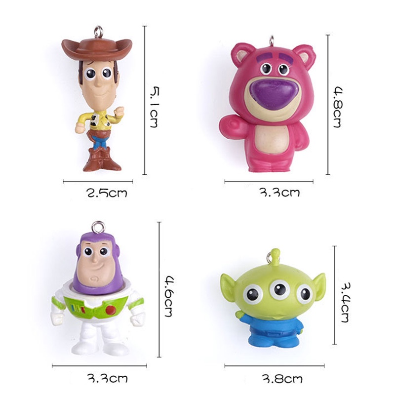 Móc Khóa Hình buzz lightyear woody lotso Trong toy story