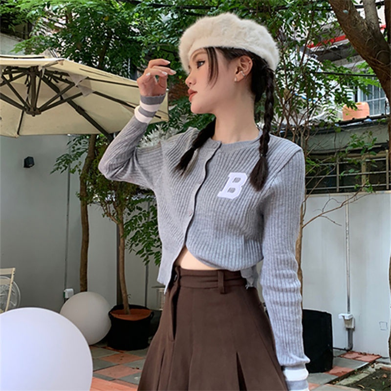 DannieWan Áo Len áo khoác cardigan áo cardigan Thời trang hàn quốc A29J2HG 35Z230901