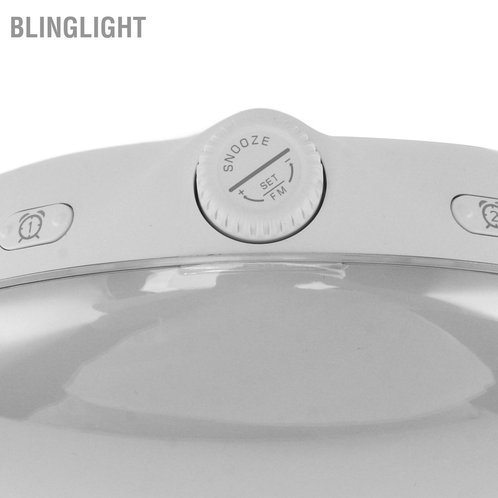 Blinglight Đồng hồ báo thức bình minh Ánh sáng đầy màu sắc Báo động kép Đài FM Đánh mô phỏng mặt trời mọc cho người ngủ nặng Phòng Món quà lý tưởng