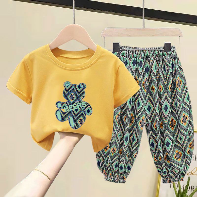 Set Áo Thun Tay Ngắn Và Quần Dài Thời Trang Cho Bé