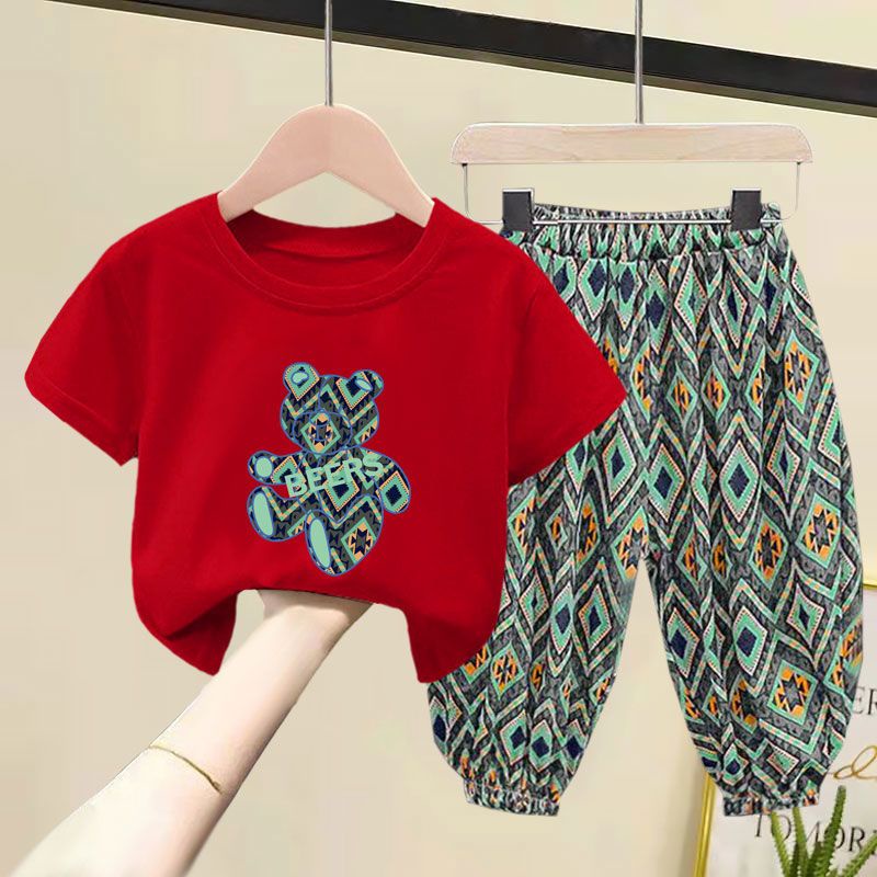 Set Áo Thun Tay Ngắn Và Quần Dài Thời Trang Cho Bé