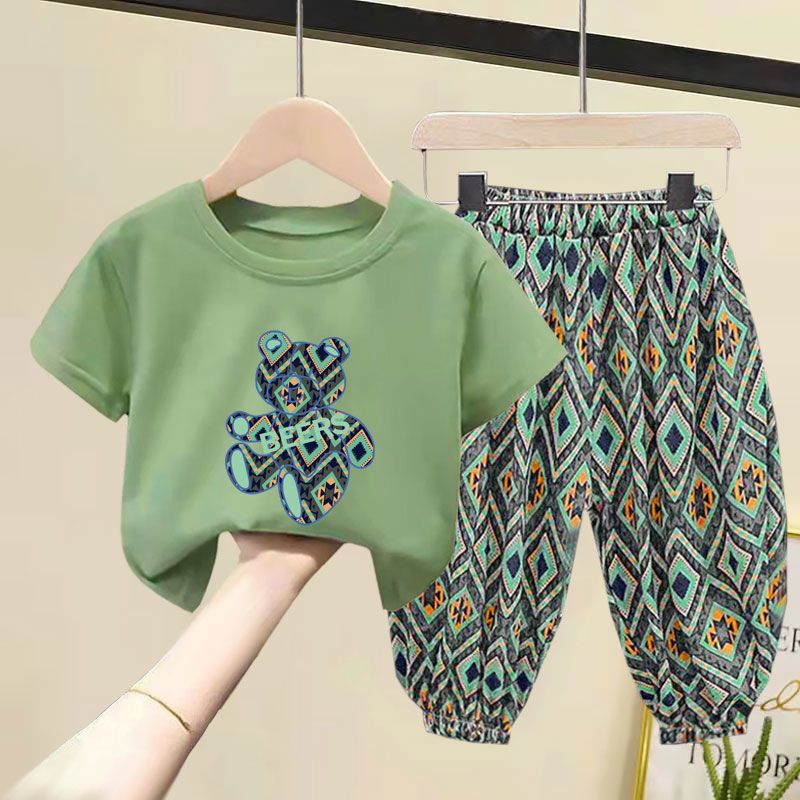 Set Áo Thun Tay Ngắn Và Quần Dài Thời Trang Cho Bé