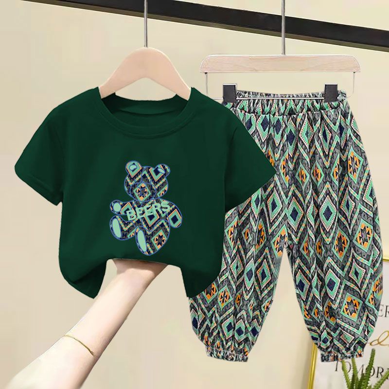 Set Áo Thun Tay Ngắn Và Quần Dài Thời Trang Cho Bé