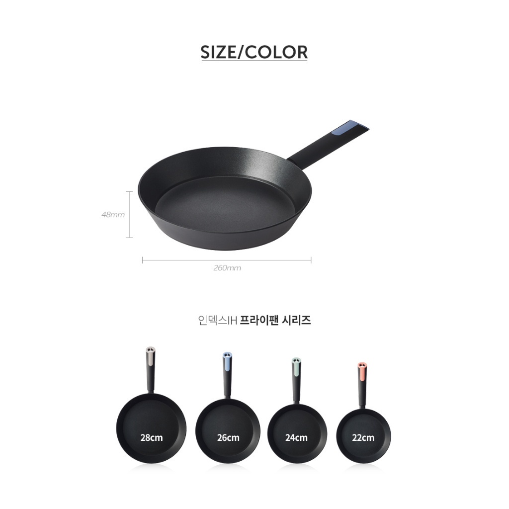 Chảo chống dính LocknLock Index phủ Titanium, đáy bếp từ 22cm-26cm thiết kế hiện đại cho nhà bếp - DEAL SỐC 0Đ - HAPOS