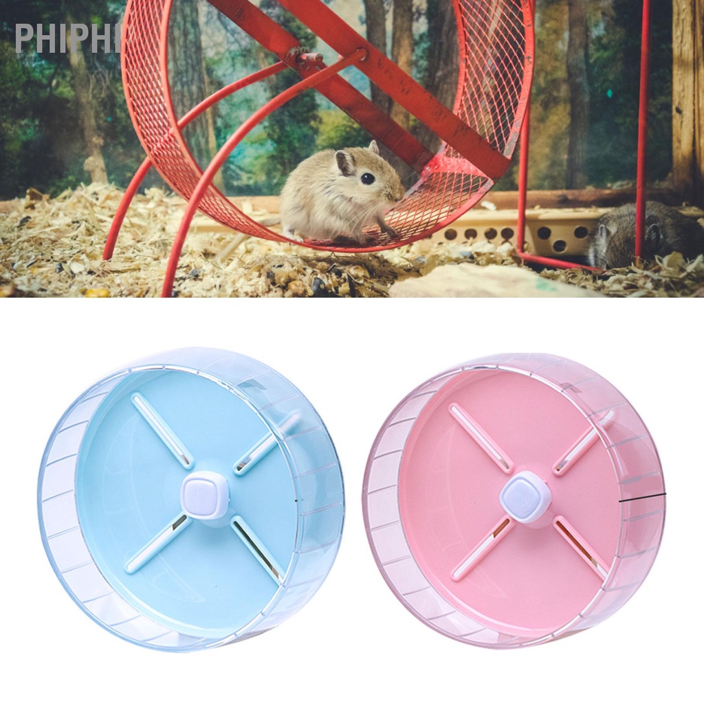 PHIPHI Có hàng sẵn Bánh xe tập thể dục cho Hamster Chạy im lặng Đồ chơi bánh thú cưng nhỏ Lồng