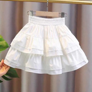 Chân váy xếp li màu trắng / đen dễ thương cho bé gái