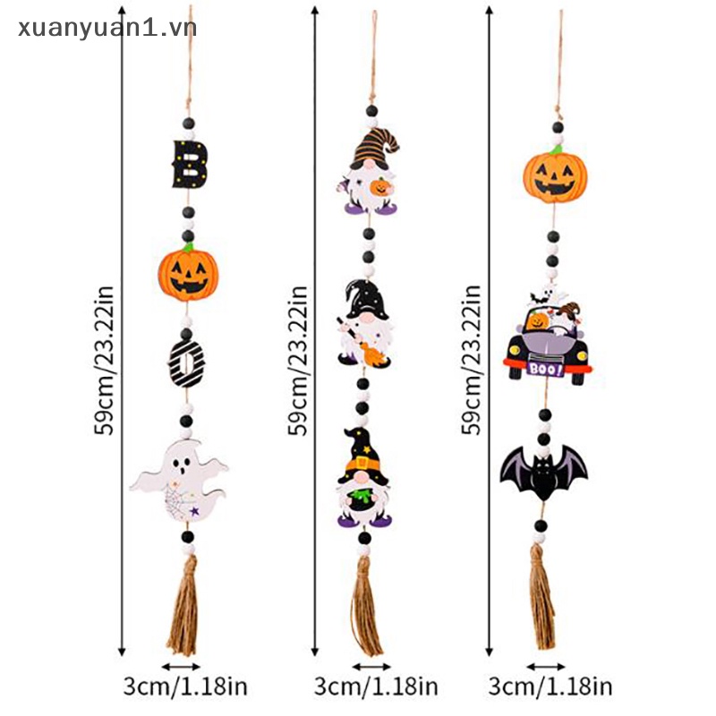 Xuan Phụ Kiện Hạt Treo Tường Trang Trí halloween Hình Quả Bí Ngô Dơi Ma Quỷ Cho Nhà Ở vn