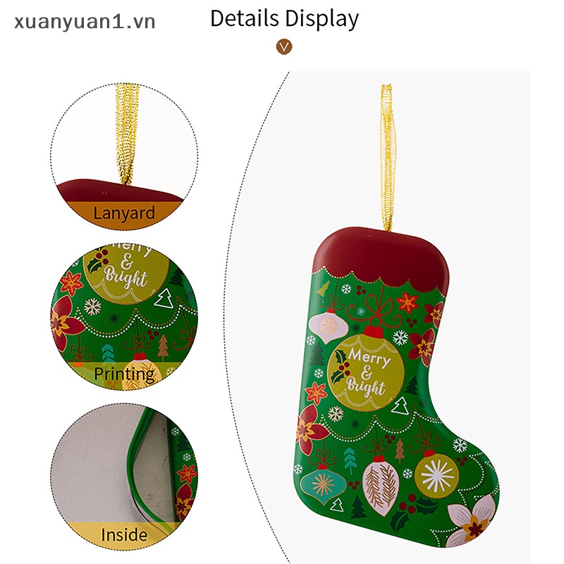 Hộp Thiếc Rỗng Đựng Bánh Kẹo Giáng Sinh Dễ Thương