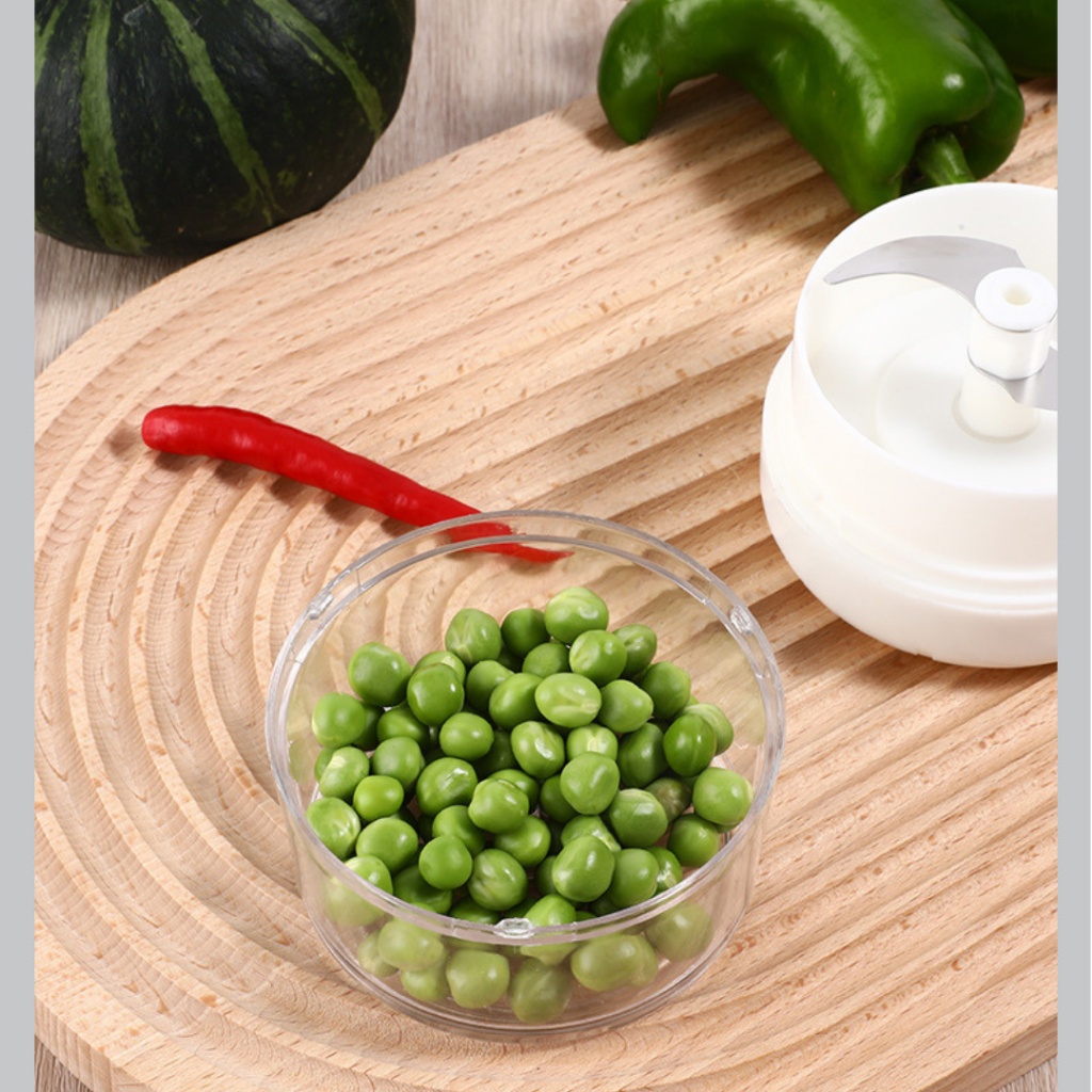 Máy xay tỏi ớt, máy xay hành tây và tỏi mini có dây rút, có thể xay rau và thịt hiệu quả và thuận tiện