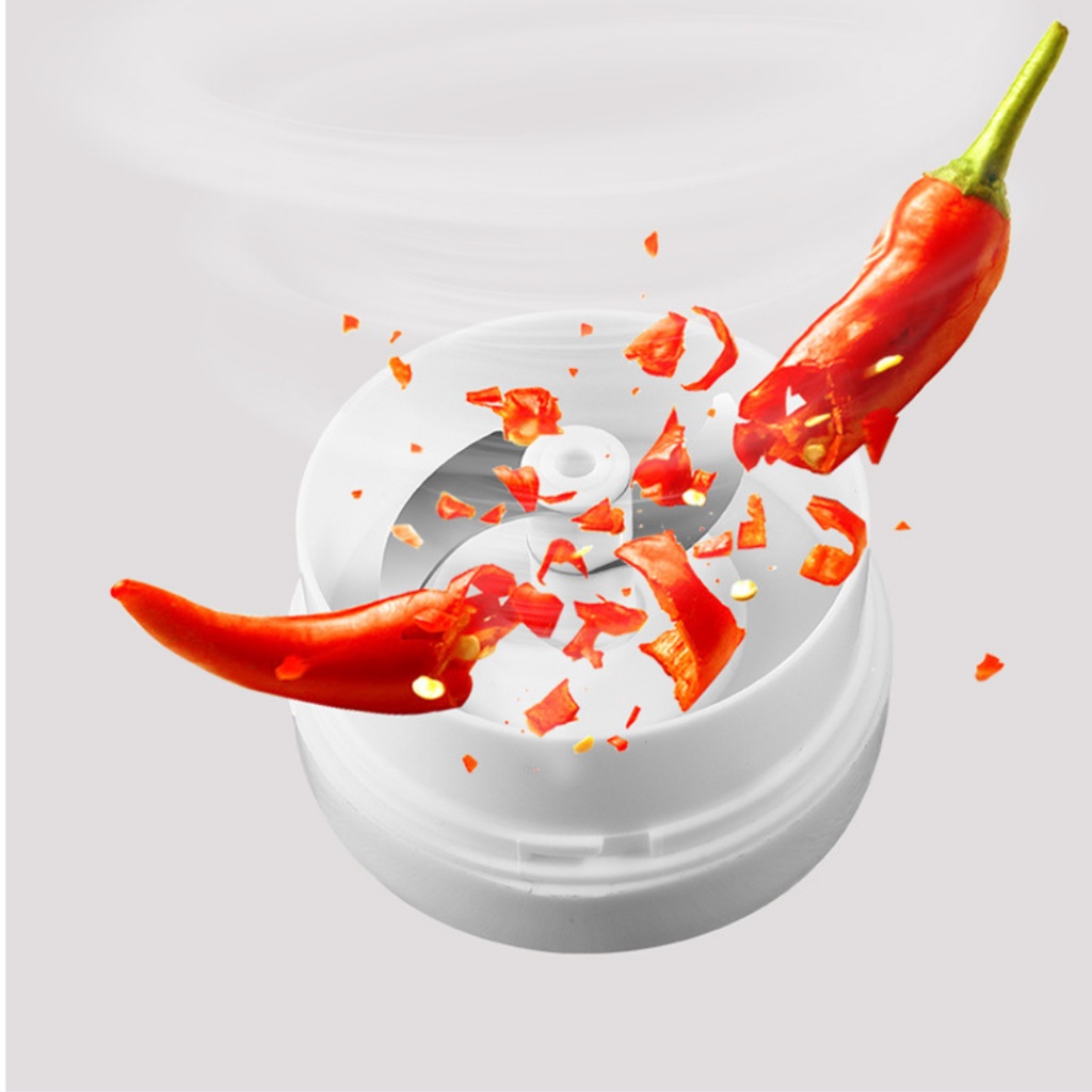 Máy xay tỏi ớt, máy xay hành tây và tỏi mini có dây rút, có thể xay rau và thịt hiệu quả và thuận tiện