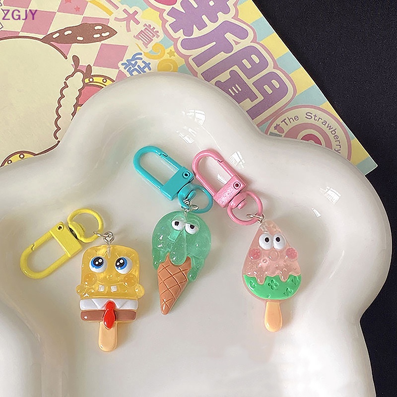 Terok Móc Chìa Khóa Hình Bọt Biển Hoạt Hình spongebob Dễ Thương Cho Học Sinh Mới