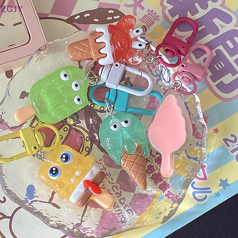 Terok Móc Chìa Khóa Hình Bọt Biển Hoạt Hình spongebob Dễ Thương Cho Học Sinh Mới