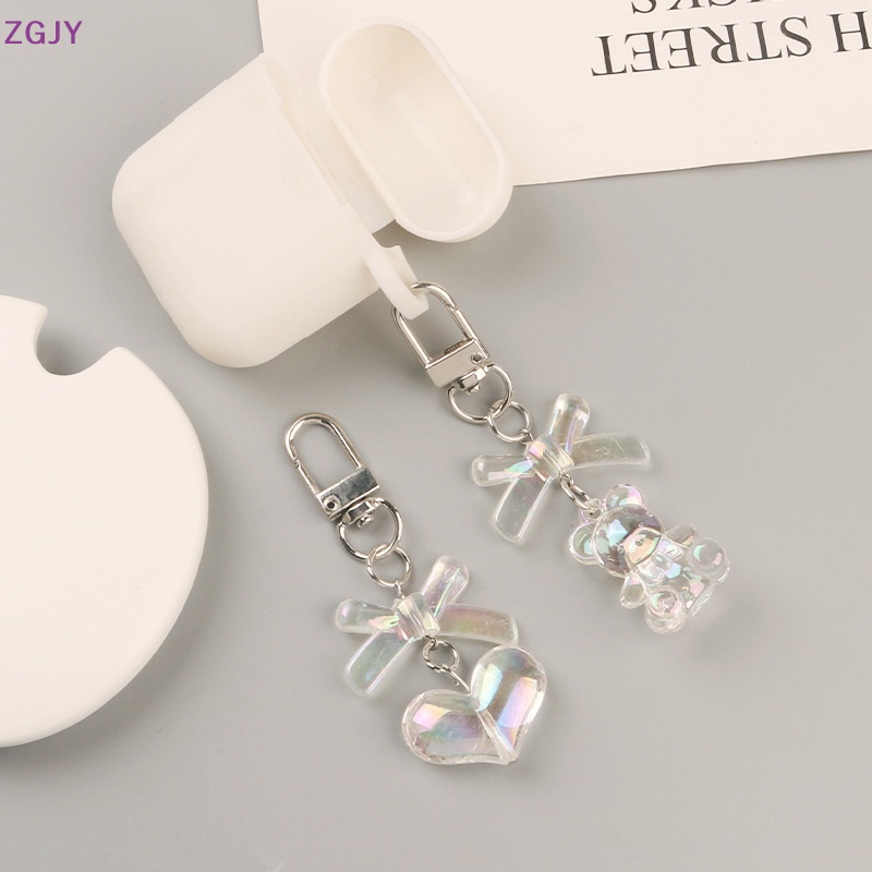 Móc Khóa Hình Trái Tim Và Gấu Dễ Thương Mới
