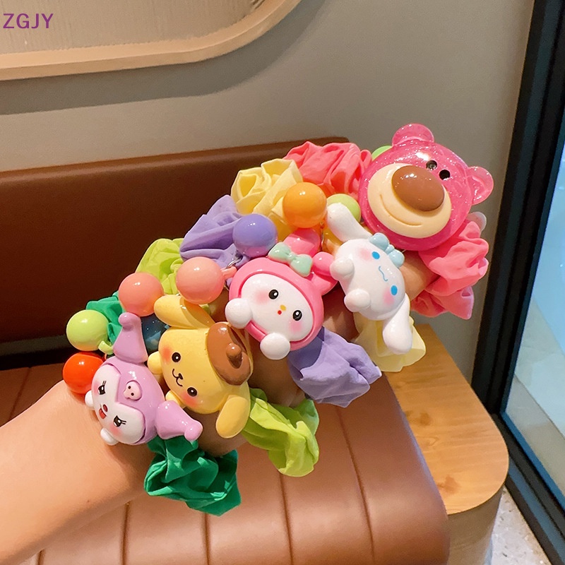 Terok Dây Buộc Tóc Cuộn Tròn Mềm Mại Hình Hoa Hồng my melody kuromi Dễ Thương Làm Quà Tặng Cho Bé Gái Mới