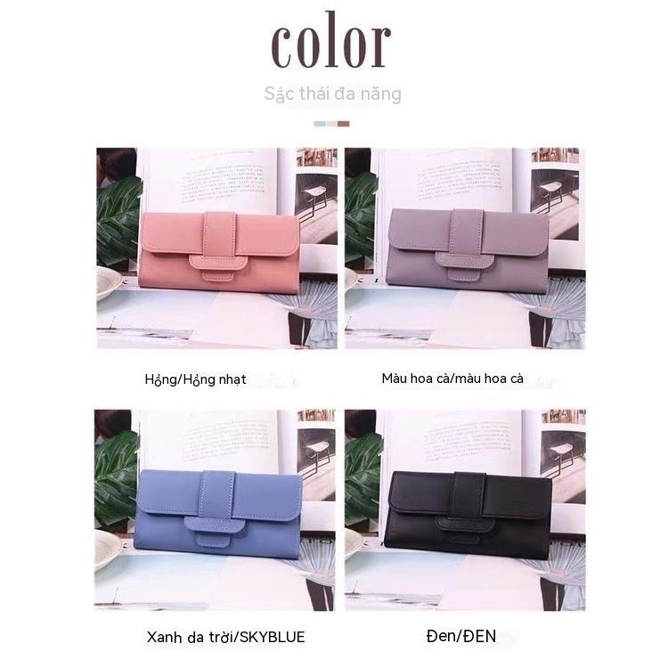 Ví Dài Gấp Làm Ba Phong Cách Hàn Quốc Cho Nữ