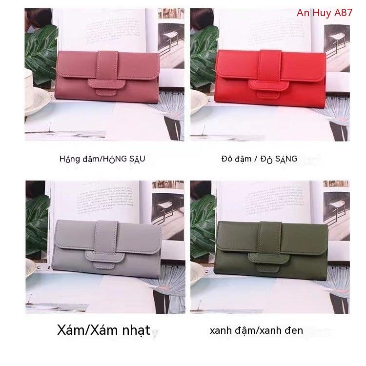 Ví Dài Gấp Làm Ba Phong Cách Hàn Quốc Cho Nữ