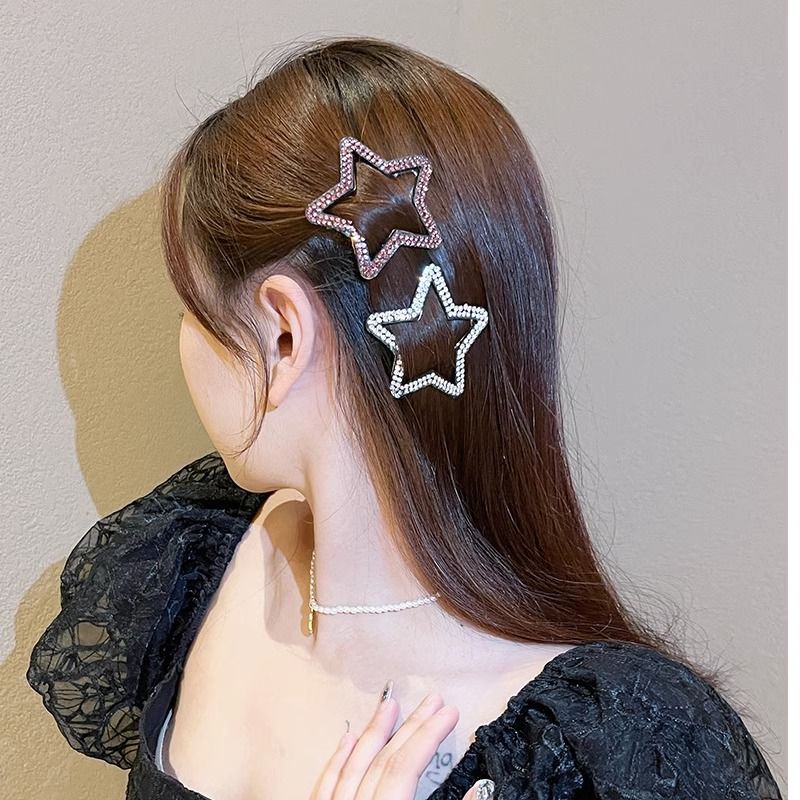 Kẹp Tóc Hình Đám Mây / Ngôi Sao / Đám Mây Đính Đá Thời Trang Hàn Quốc