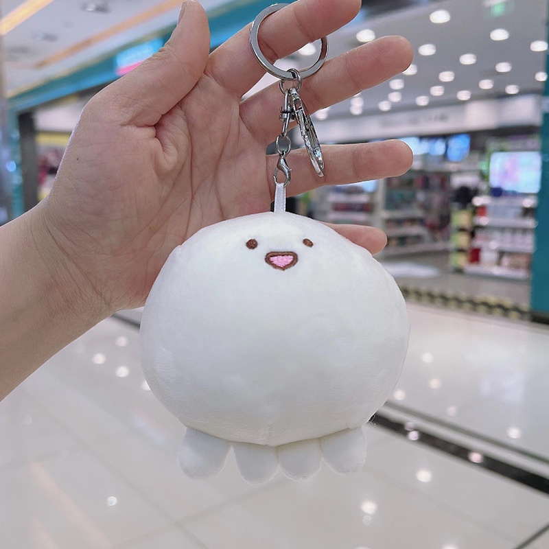 Móc Khóa Hình Bạch Tuộc Nhồi Bông Đáng Yêu