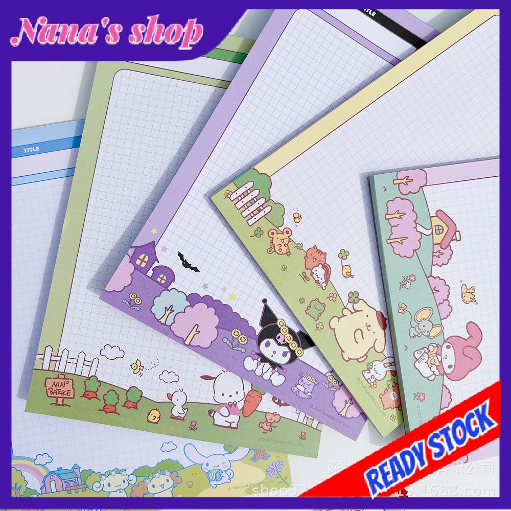 Sanrio Sổ Tay Ghi Chú Khổ Lớn b5 Bìa Giấy Kraft Kẻ Sọc Hình Chó Kumamon Đơn Giản Cho Học Sinh