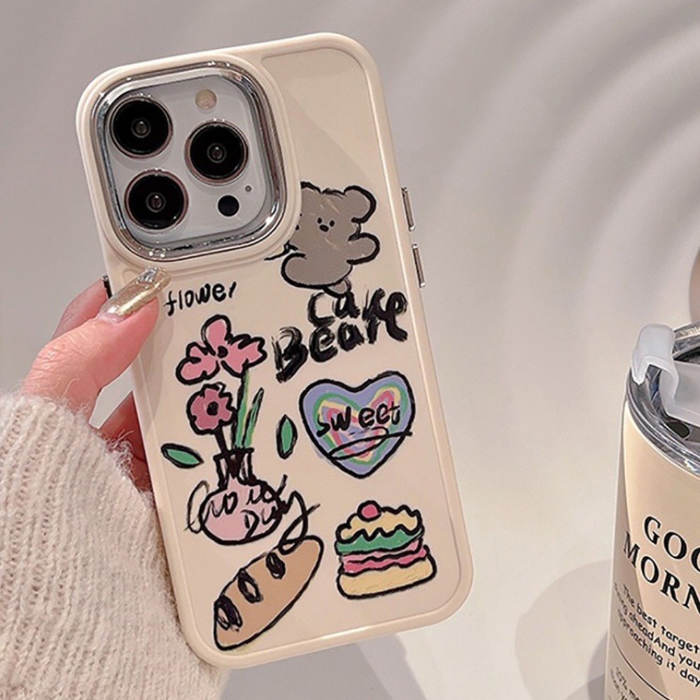 Ốp Điện Thoại Tpu Mềm Họa Tiết Gấu Hoạt Hình Cho IPhone 14 Pro Max 11 12 13 Pro Max