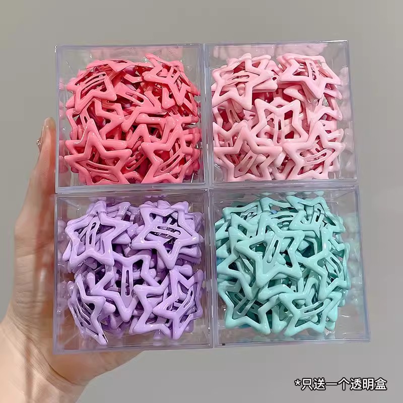 50 PCS+BOX Set Kẹp Tóc Ngôi Sao Hộp 50 Kẹp Tóc Hình Ngôi Sao Xinh Xắn Cho Bé Gái set kẹp tóc mái kẹp tóc cute kẹp tóc mini kẹp tóc cho bé gái