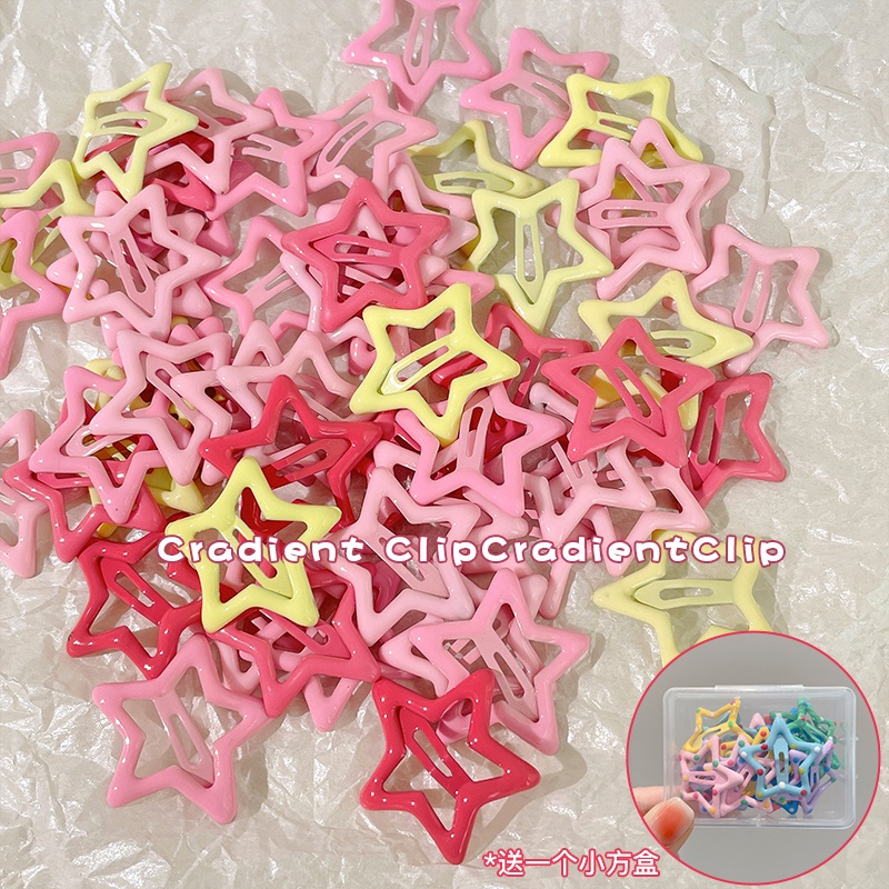 50 PCS+BOX Set Kẹp Tóc Ngôi Sao Hộp 50 Kẹp Tóc Hình Ngôi Sao Xinh Xắn Cho Bé Gái set kẹp tóc mái kẹp tóc cute kẹp tóc mini kẹp tóc cho bé gái