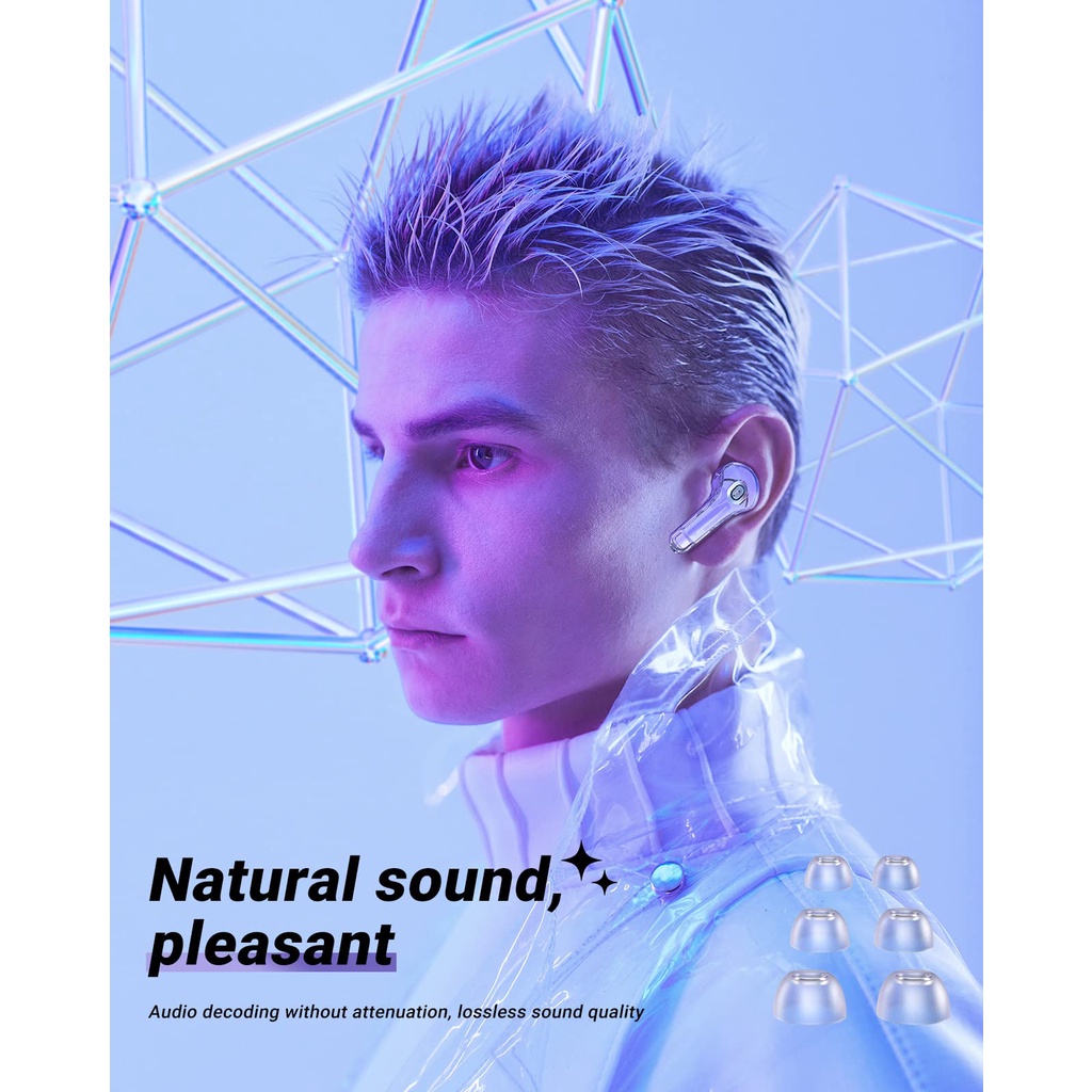 Tai Nghe bluetooth 5.3 Nhét Tai Không Dây mini Màn Hình led Cảm Ứng Kèm Hộp Sạc