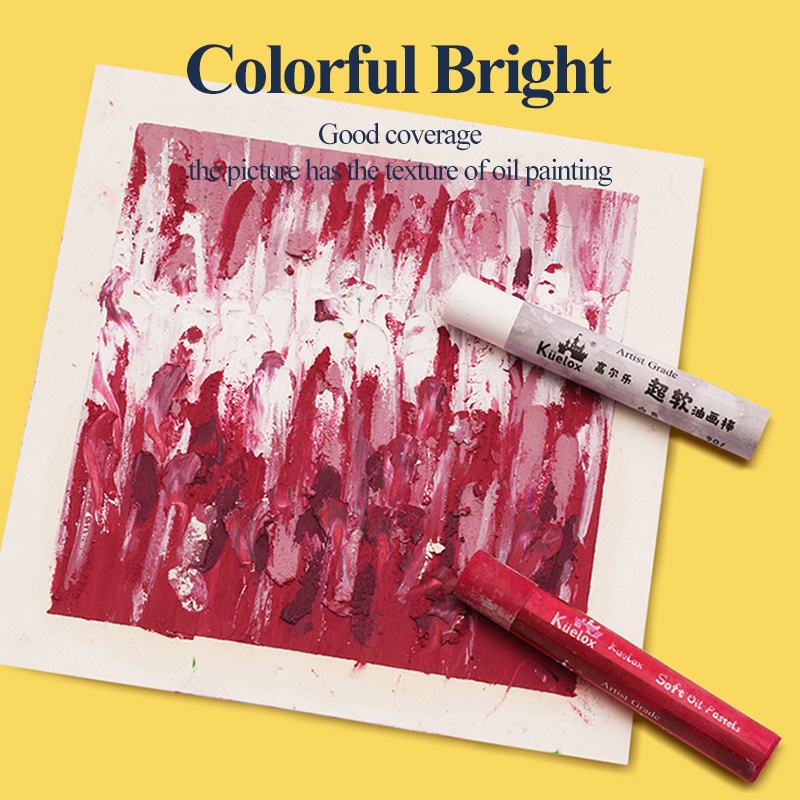 Kuelox Bộ 6 Cây Bút Chì Màu Vẽ Tranh Sơn Dầu 36 Màu Không Độc Hại