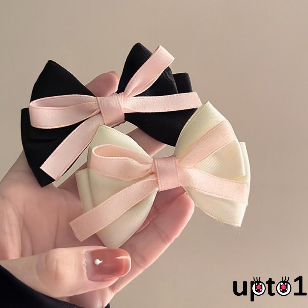 Kẹp Tóc Nơ satin Nhỏ Xinh Đáng Yêu Cho Nữ